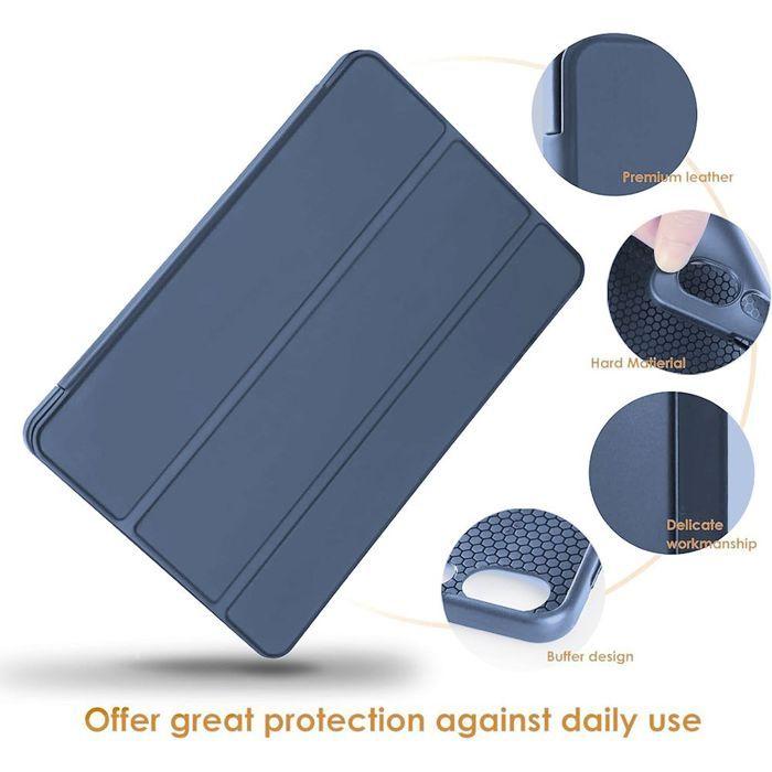 Coque -E.F.CONNECTION - pour Samsung Galaxy Tab S9 FE / S10 FE - Antichoc - Support intégré - Bleu Marine