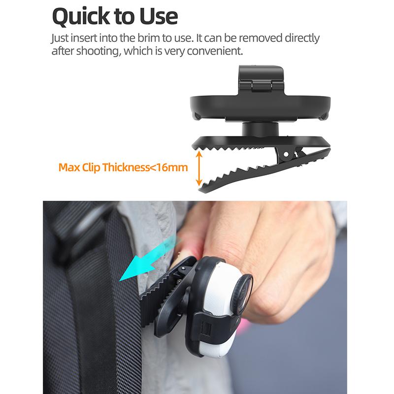 For Insta360 GO 3S/3 Camera Cap 360 Rotating Quick-Release Backpack Clip Mount Anti-Drop Sports Travel Vlog Accessories