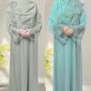 Muslimische Robe für Damen, malaiisch-indonesisches Kleid mit Hijab