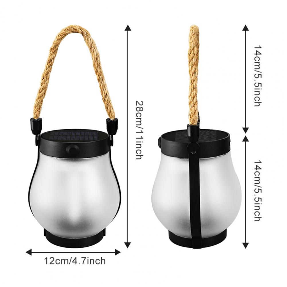 Dual Charging Solar Light Solar Flame Light Outdoor Waterproof Solar Lantern with Flickering Flame Effect Dual for Hanging