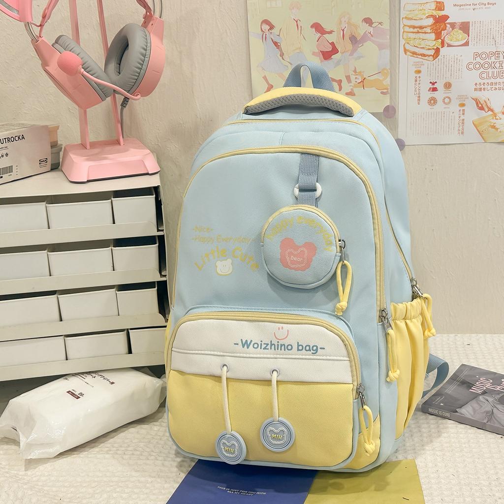 New Japanese-style INS backpack for girls, lightweight, high-value, large-capacity backpack for girls, double shoulder for middle and high school 