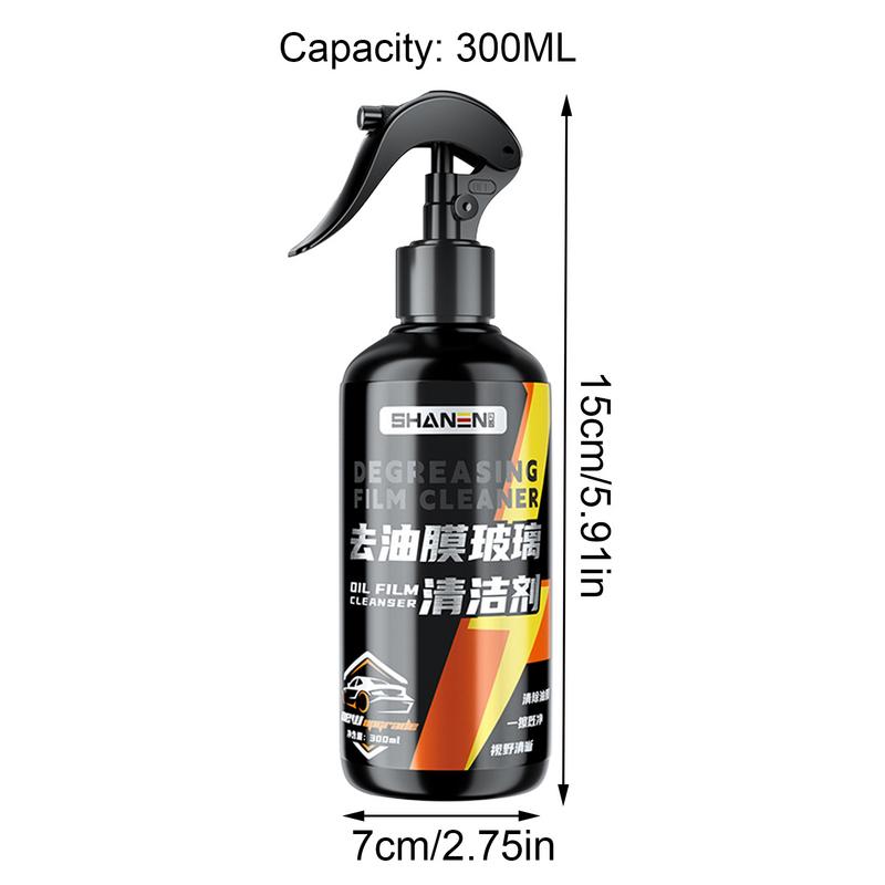 Windshield Oil Film Cleaner 300ML Car Oil Film Water Spot Remover Simple And Convenient Use Cleaner Without Damaging Glass For