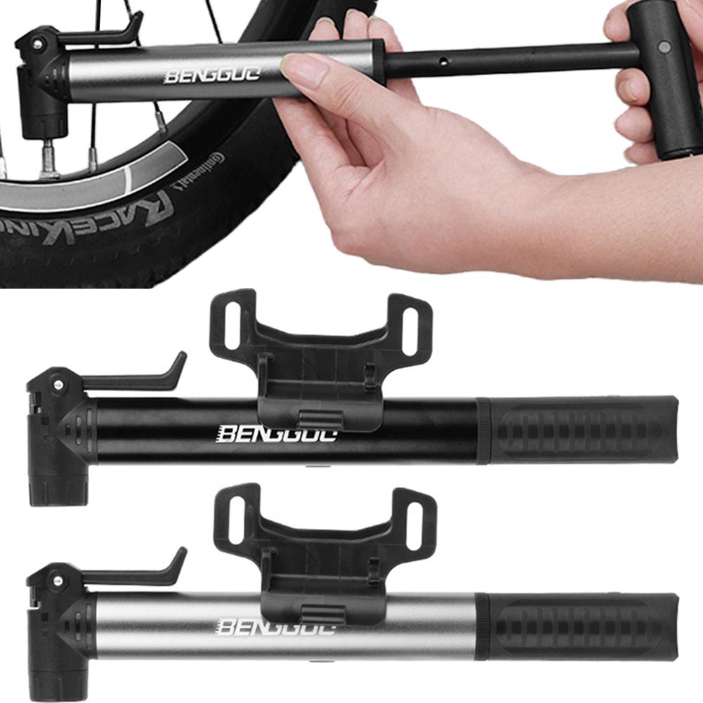 80 PSI Portable Bike Air Pump Fits Presta & Schrader Bicycle Frame Pump Aluminum Alloy for Mountain Bike Road Bike