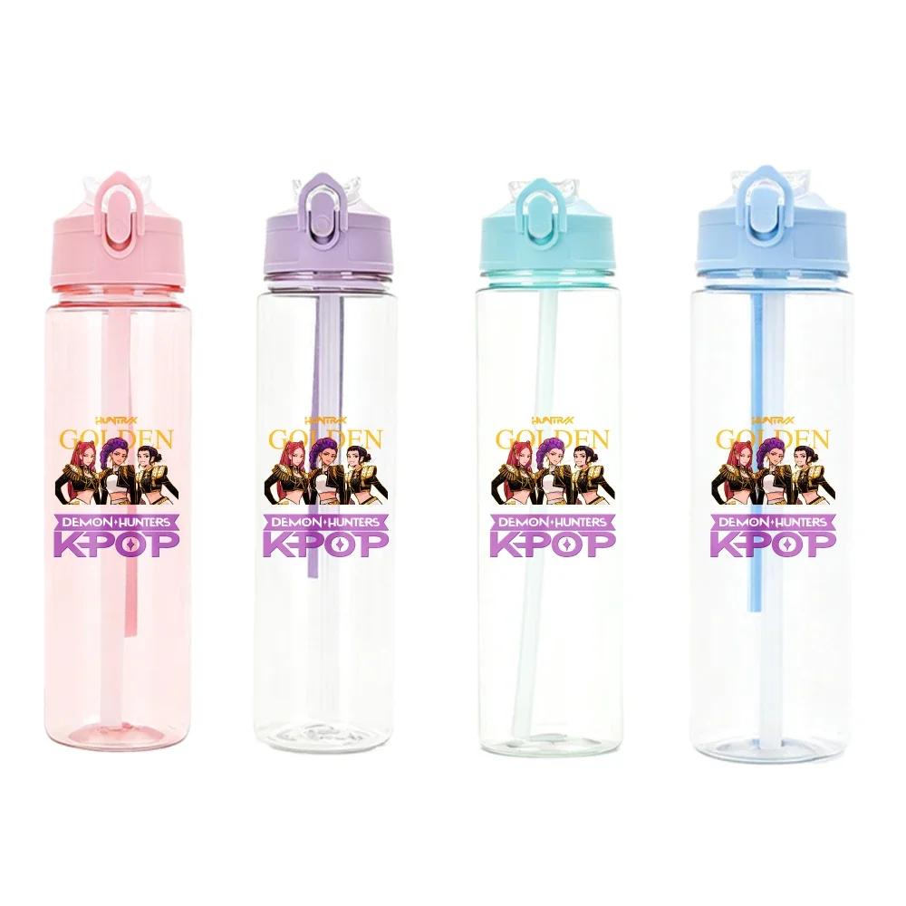 Anime Kpop Demon Hunters Character Water Cup Big Capacity Outdoor Portable Drinking Bottle Present designed for Boys plus Girls