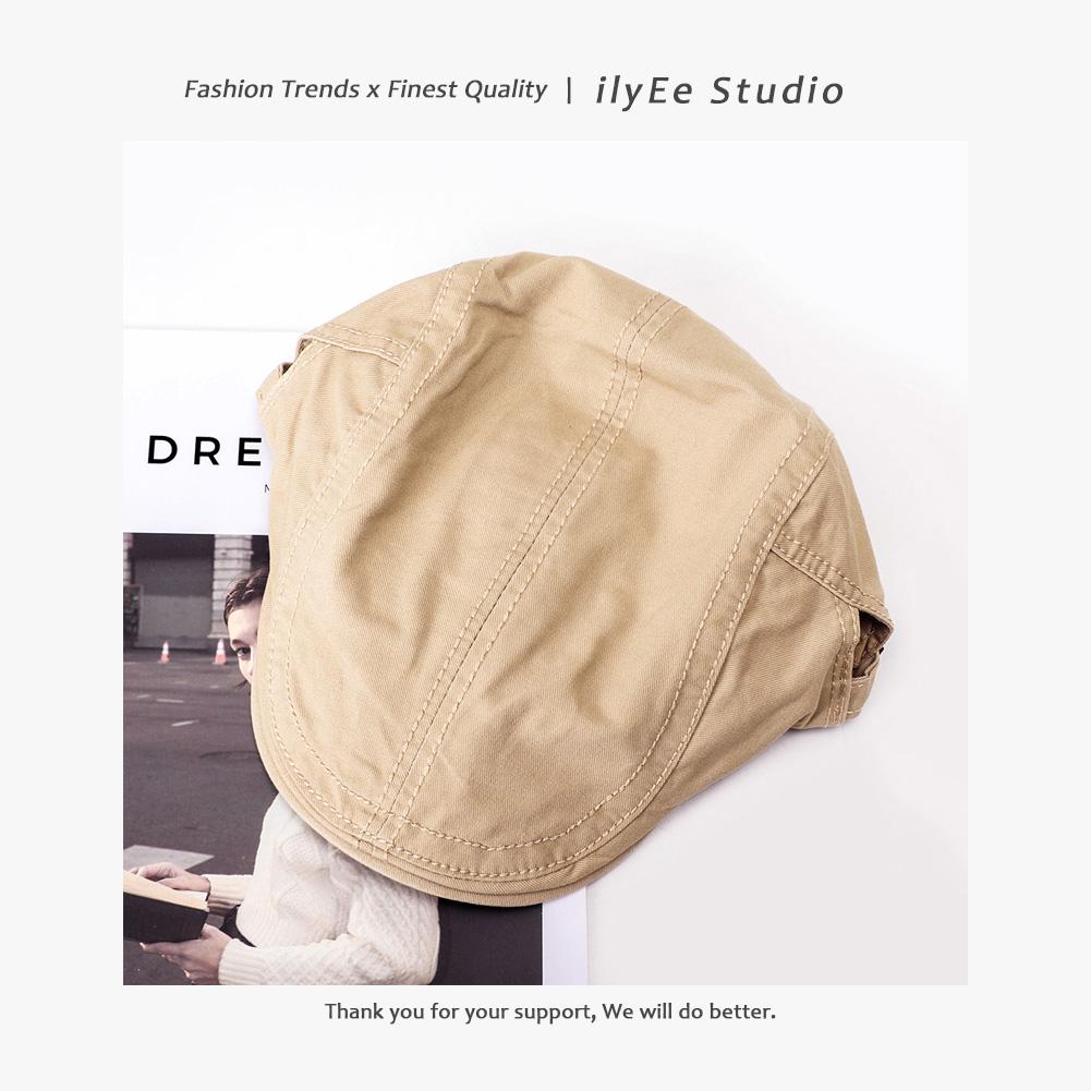 New Solid Color Cotton Beret Hat Adjustable Newsboy Cap Hip Hop British Painters Hat Berets For Men Women Y2K Flat Visor Cap