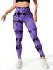 Women's High Waisted Tie Dye Yoga Pants - High Elasticity Tight Fitting Hip Lifting Design, Fitness and Sports Tight Pants.