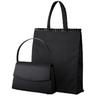NEESE 2-Piece Formal Bag Set for Women, Black, Perfect for Weddings, Funerals, Entrance Ceremonies, Graduations, and Other Occasions. A4 Size.