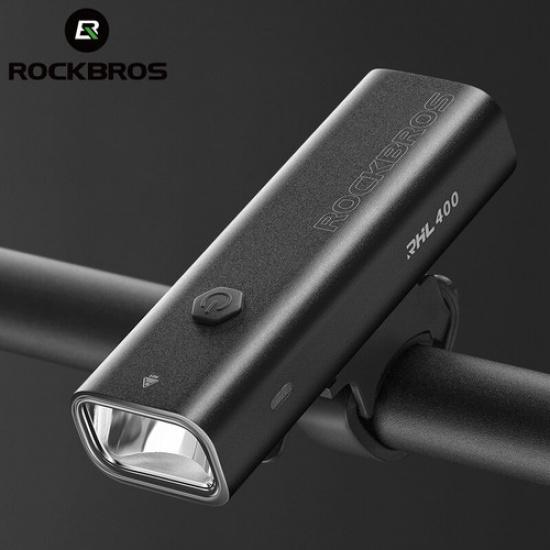 ROCKBROS Bike Headlight 400LM Rainproof USB Rechargeable Cycling Front Light