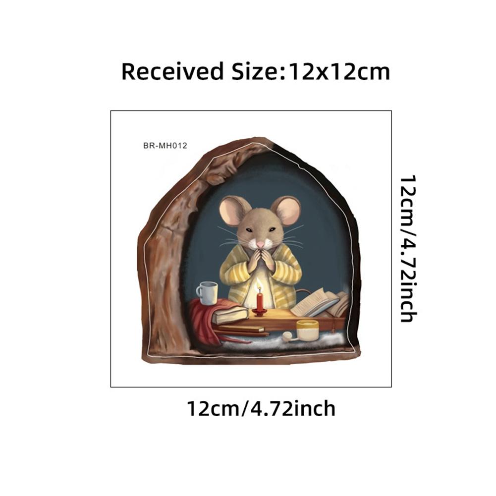 DIY Cartoon Funny Mouse Hole Wall Stickers Home Decoration Cute Animal Waterproof Decals Kid Bedroom Living Room Wallpaper Decor