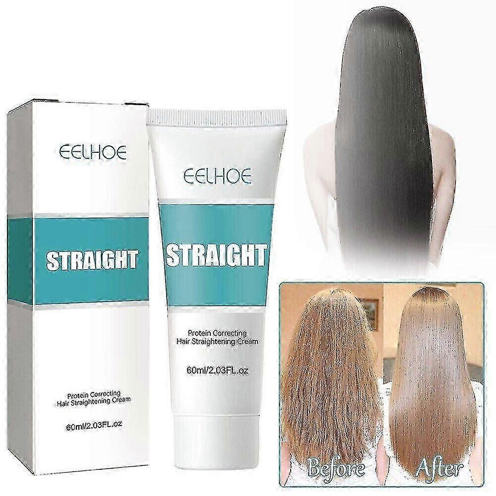 2pcs Keratin Hair Straightening Cream Professional Damaged Treatment Faster Smoothing Curly Hair Care Protein Correction Cream