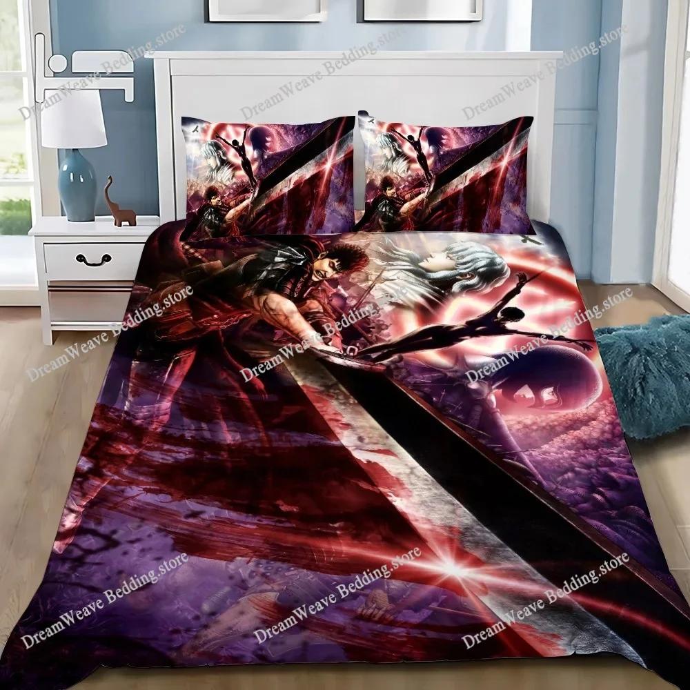 Anime Berserk Duvet Cover Pillowcase Bedding Set Adult Boy Girl Bedroom Decoration Children Gift Single Double Large Size
