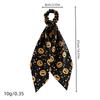 Halloween Hair Tie,  Women's Pumpkin Bat Print Headband, Elastic Hairband, Halloween Party Hair Accessory
