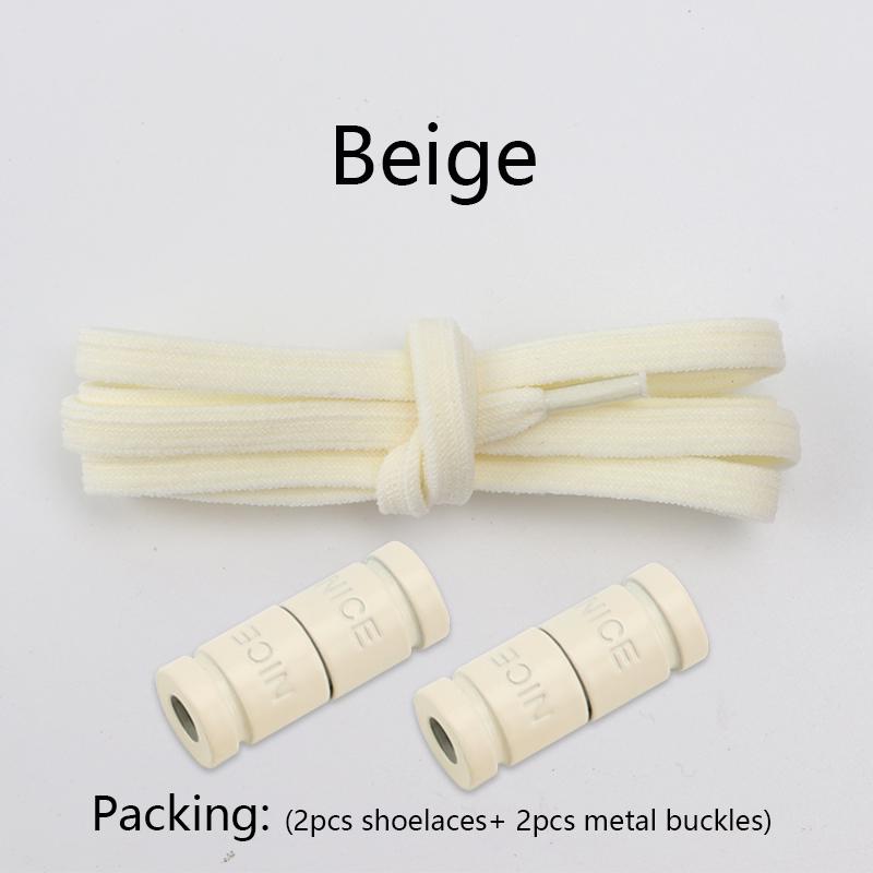 No Tie Shoe laces Elastic Laces Sneakers Colorful Capsule Lock Shoelaces Without ties Kids Adult 0.6cm Flat Shoelace for Shoes