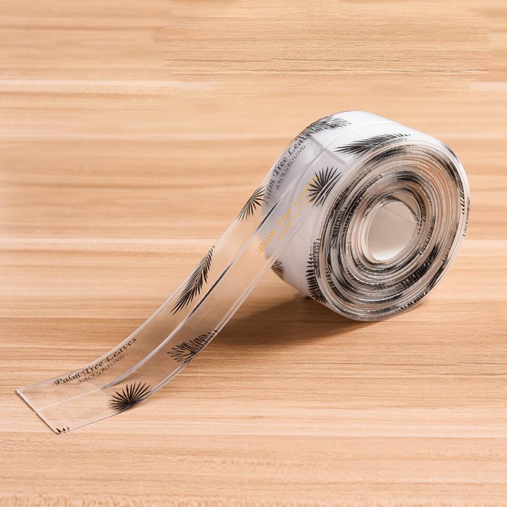 Kitchen Sink Waterproof Tape Anti Mold Sink Corner Tape PVC Sealing Strip Printed Stickers Tape Caulk Strip Self Edge