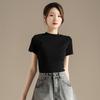 RAIN.CUN Women's Slim-Fit Round Neck Short Sleeve T-Shirt