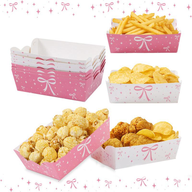 Schleifen Partydekorationen Snackbox Popcornboxen Pommes-frites-Boxen Für Kinder Geburtstagsparty Jungen Mädchen Partyzubehör Gastgeschenke
