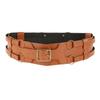 Durable Medieval Knight Belt Costume Wrap Around with Prong Buckle Adjustable PU Leather Waist