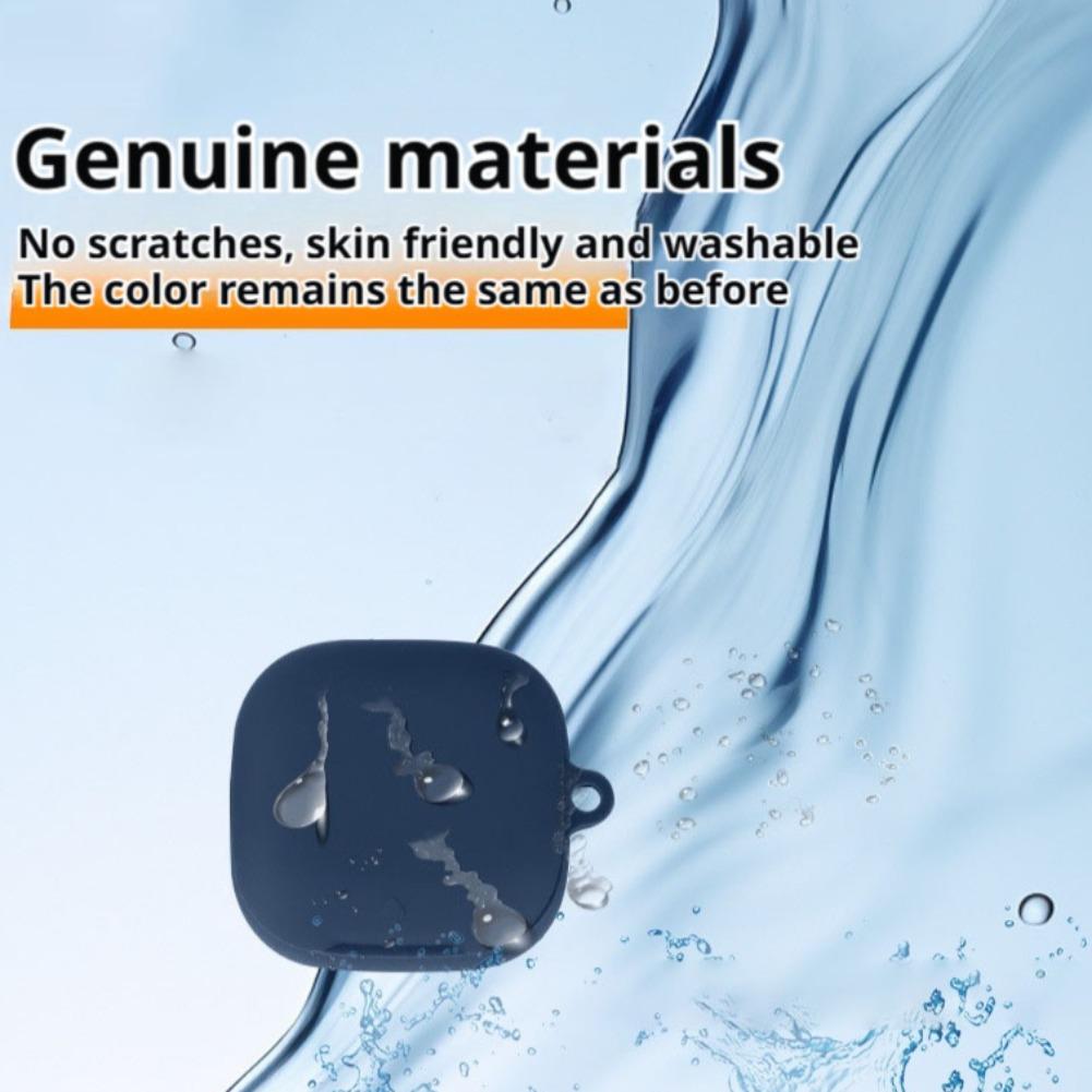 Solid Color Silicone Bluetooth Earphone Cover For Anker Soundcore Liberty Buds, Shockproof Protective Cover With Keychain