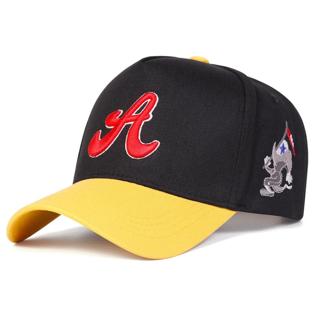 Baseball Stitching Embroidered A Lettering Alphabet Personality Neutral Gender Women Men For Caps Spring Autumn Outdoor Sunscreen Hat Adjustable