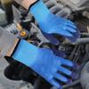 Double-Layer Coldproof Full Finger Work Gloves Non-Slip Thicken Labor Protection Gloves Waterproof Rubber Auto Repair Gloves