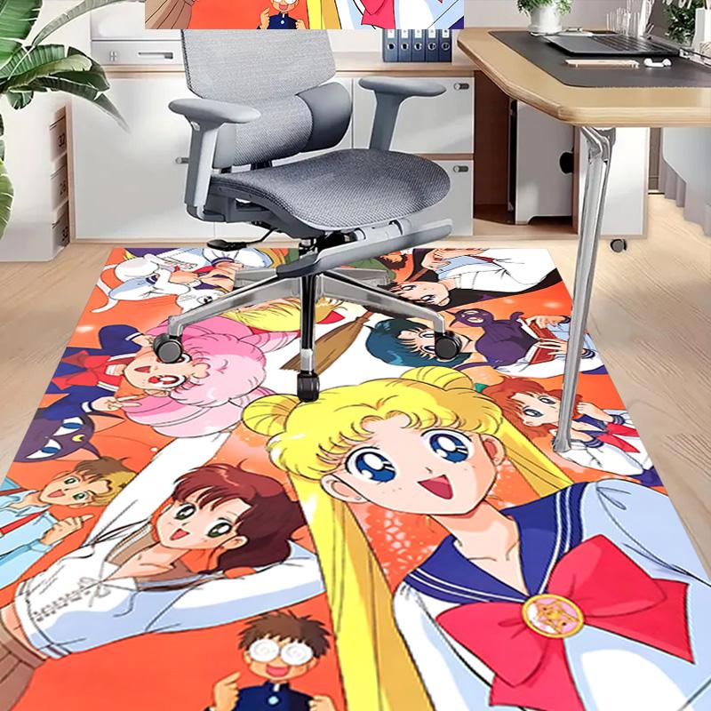 Sailor Moon Teamup Carpet For Playroom Bedroom Living Room Sofa Home Decorkids Game Area Rug Nonslip Floor Mat