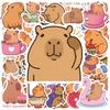 Capybara Stickers: 120 Cute Cartoon Designs for Journals and Water Bottles, Waterproof and Durable.