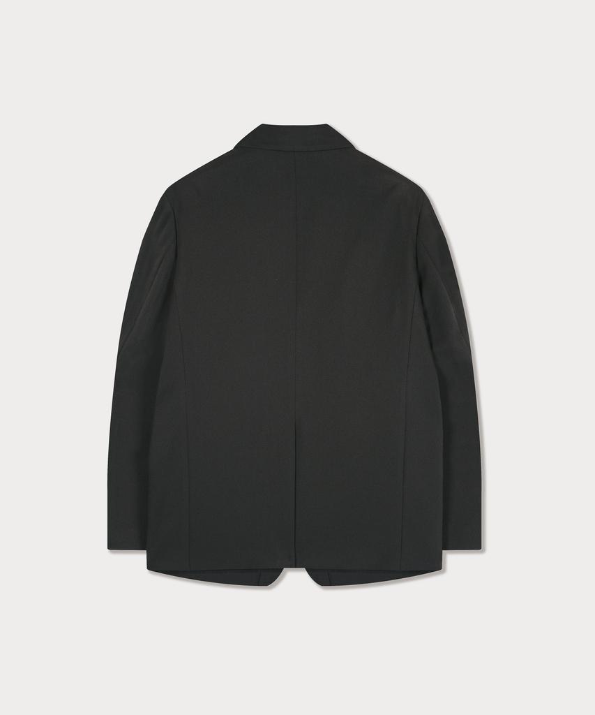 Birbante Twill 3-Button Setup Blazer Jacket - Charcoal