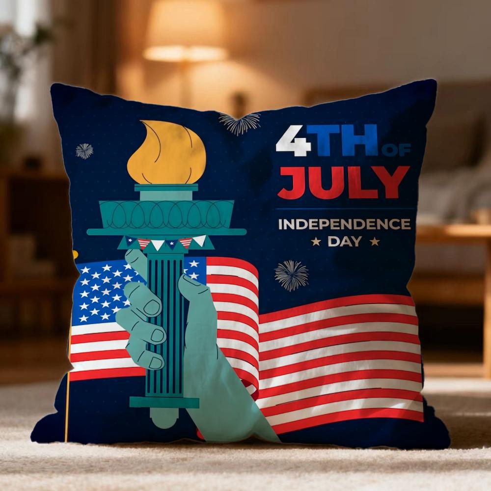 Modna Poszewka na Poduszkę Dzień Niepodległości Miękka Zmywalna Poszewka na Poduszkę Wieloscenariuszowa do Kanapy Łóżka Podróży Biura