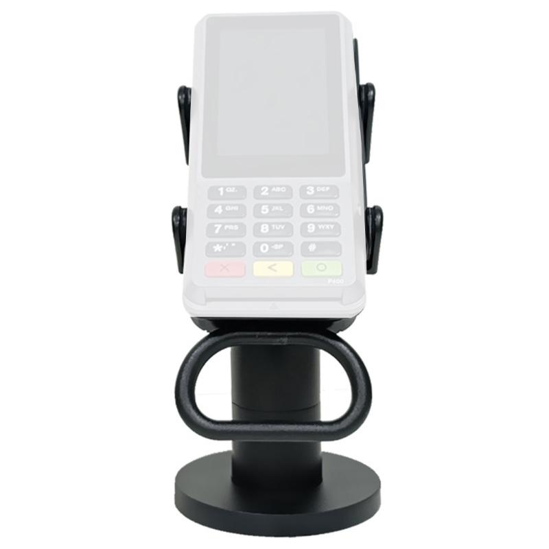 Universeller Kreditkarten-Terminalständer mit interner Kabelführung, verstellbare Klemme für Geräte mit 70-100 mm Breite