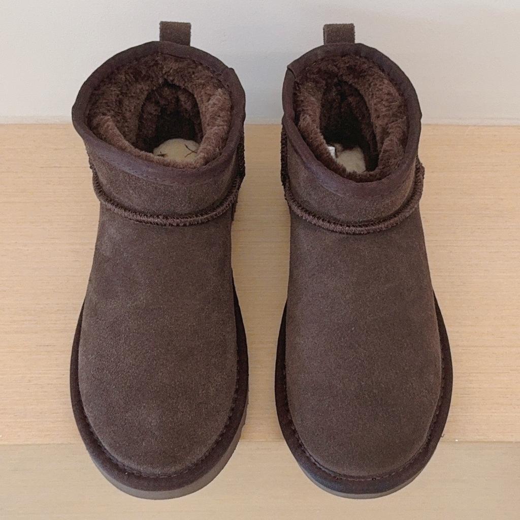 Classic Winter Women Ultra Mini Snow Boots Genuine Cowhide Leather Fur Slippers 2026 New Design Men Short Boot Flat Cotton Shoes