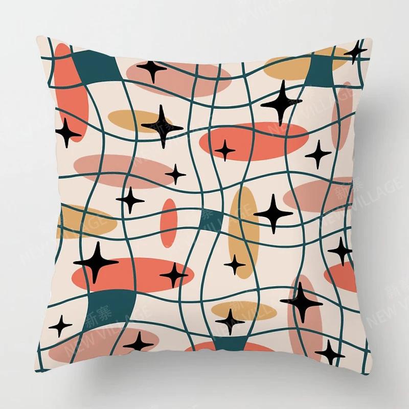 Nordic Fall Home Decor Autumn Throw Pillow Case Sofa Cushion Cover Modern 45X45Cm 45*45 50X50 60X60Cm 40*40 40X40 Geometry 60*60