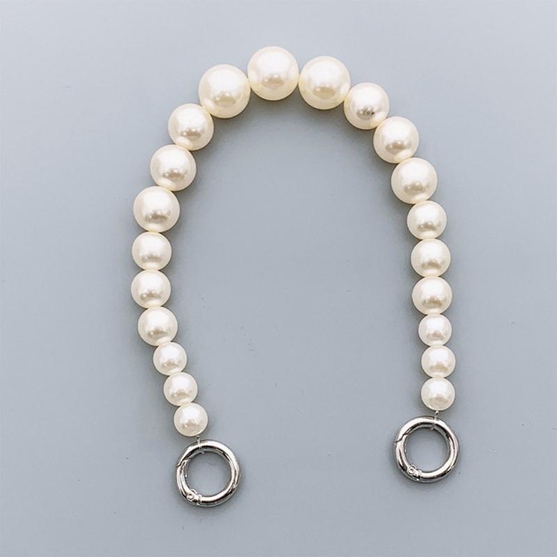 Pearls Chain Strap Short Purse Chain Replacement Pearls Handle Strap Beaded Purse Chains for Purse Handbag Wallet Phone