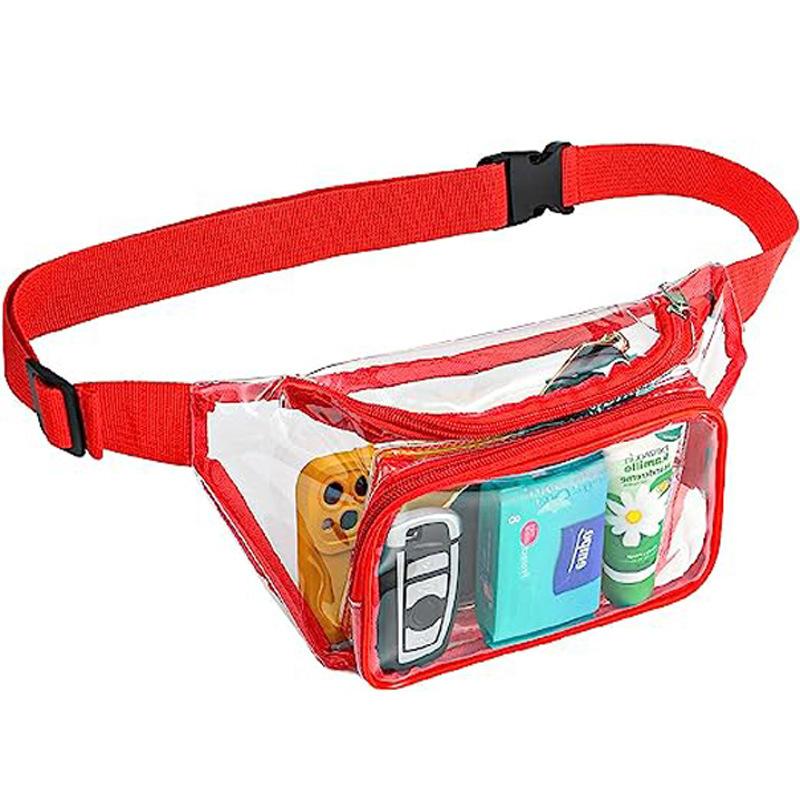 Fashion Clear Pvc Crossbody Bag Stadium Approved Waist Pack For Women Men Festival Sports Casual Style