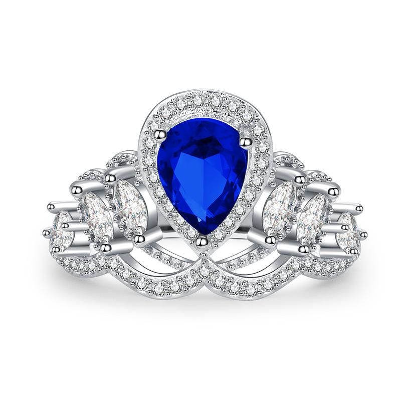 Lindon Classic Copper Alloy Zircon Ring Ladies Jewelry Wedding Promise Party Gift