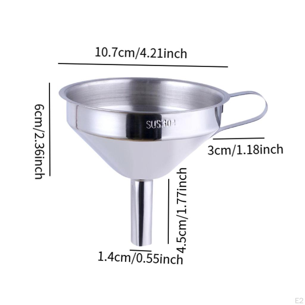 Kitchen Oil Funnel Gadgets Leakproof Strainer with Detachable for Bottle Canning Filling