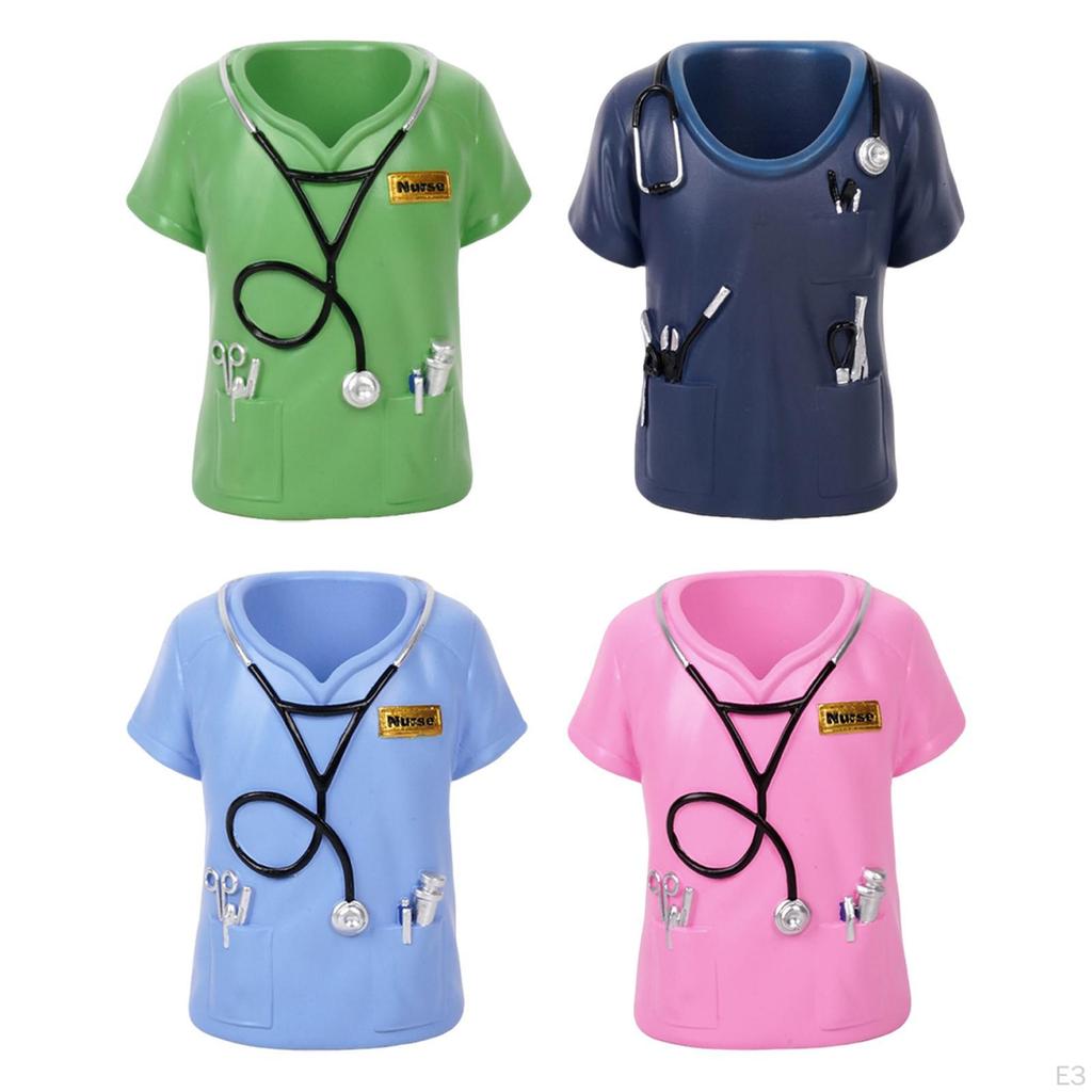 Nurse Scrub Top Pen Holder Gift Pencil Tabletop Ornament for Desk Shelf
