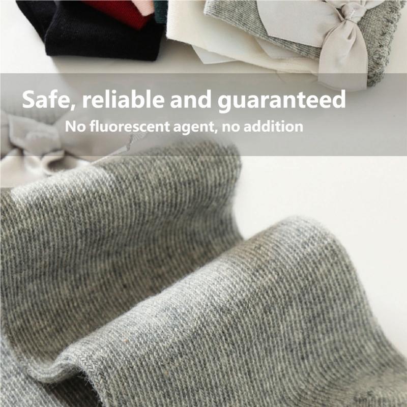 6 Pairs Long Boot Socks Leg Warmer Stockings Calf Socks for Baby Kids Bowknot Design Over Knee Stockings Child Socks