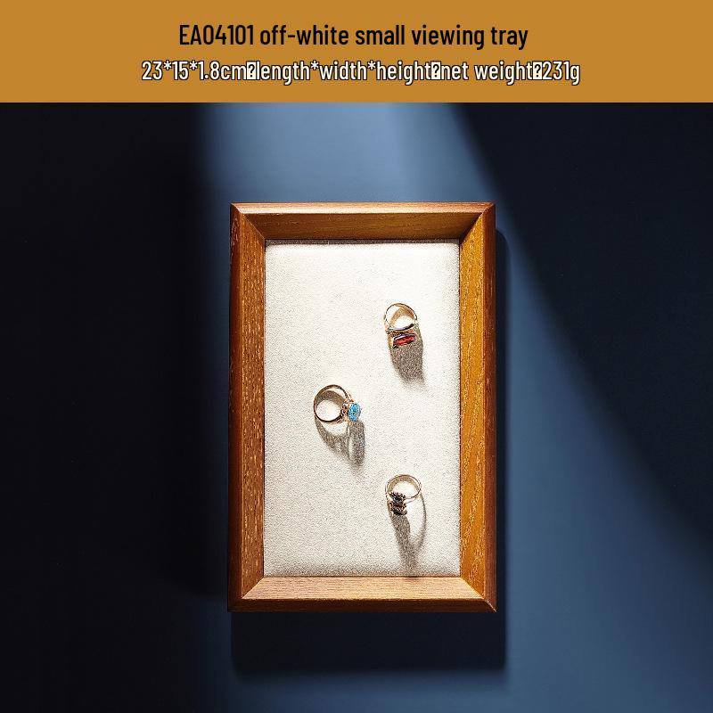 Antique Wooden Jewelry Display and Storage Tray for Rings, Necklaces, and Bracelets