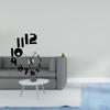 Creative Decorative Arabic Numbers Glass Christmas Tree Ornament Sculpture Stylish Wall Clock Art