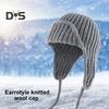 Cappello Invernale Unisex Lavorato a Maglia Spesso Caldo Antivento Tinta Unita Protezione Orecchie Berretto Invernale Quotidiano da Esterno Cappello da Aviatore Ciclismo Viaggio Copricapo