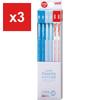 Mitsubishi Pencil 'uni Palette' Writing Pencil, 2B, Pastel Blue, Dozen Pack with Red Pencil, K55632B