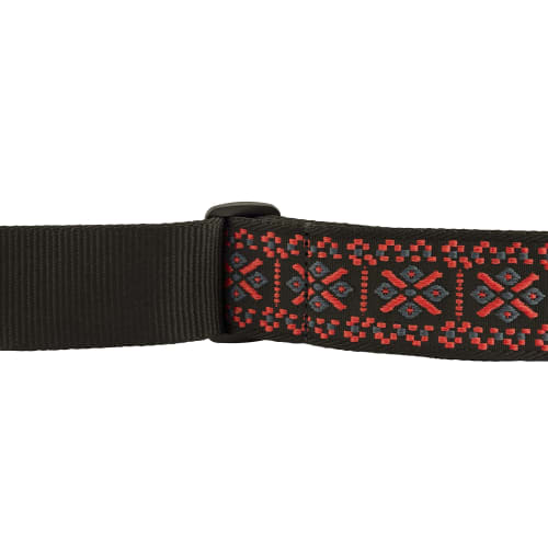 Fender Pasadena Woven Strap, Lattice Red, 2" (Made in Canada)