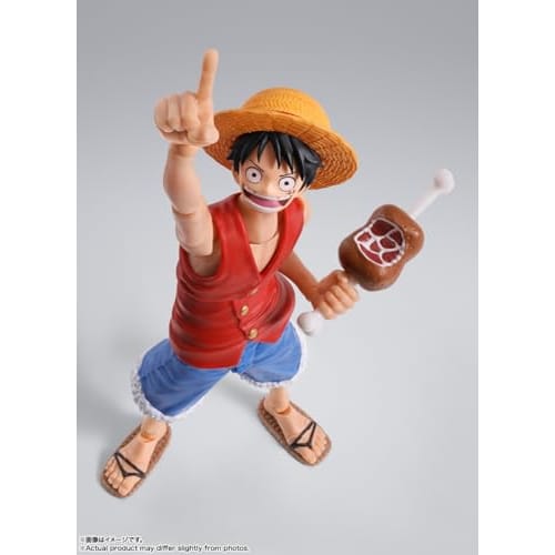 TAMASHII NATIONS SHFiguarts ONE PIECE Monkey D. Luffy - Eventyrets morgen - Ca.. 145mm ABS & PVC Malt Bevegelig Figur