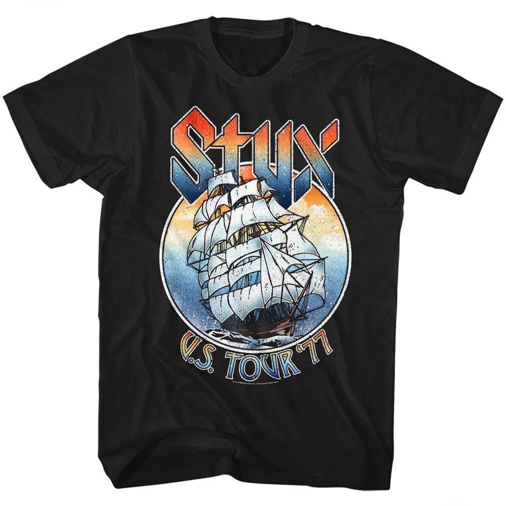 Styx 77Tour Музыкальная футболка Топы Футболки Мужская Женская Унисекс S