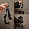 Cartoon Cat Wrist Strap Plush Car Keychain Ins Mobile Phone Lanyard  Bag Accessory