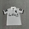 American Men's Summer New Letter Stripe Print Comfortable Breathable Polo Short-Sleeved T-Shirt Outdoor Casual Top