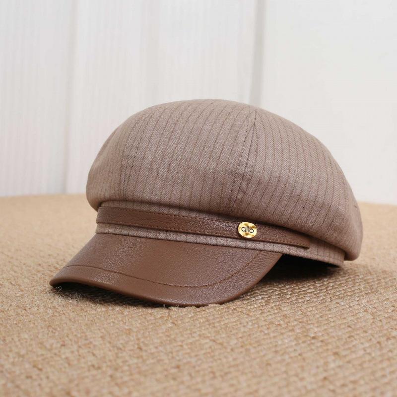 Octagonal beret women's autumn and winter retro British face small casual versatile newsboy duck tongue painter hat