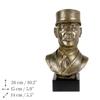 Charles de Gaulle - marble bust, statuette of a famous person, decoration for office, school, and hotel by the Art-Dog brand