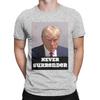 Trump Mugshot Never Surrender T-Shirt Uomo Cotone Unica Maglietta Girocollo Donald Tee Manica Corta Abbigliamento Taglia Grande