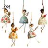 Boho Balcony Decor Dancing Lady Hanging Ornament for Home Decor, Elegant Art Sculpture, Unique Figurine Creative Pendant Indoor Outdoor Window